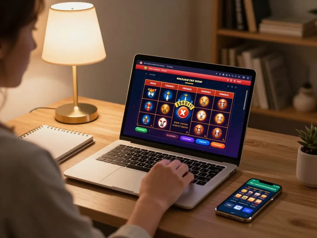 lu88 online gaming setup showing a player engaged with blackjack and slots