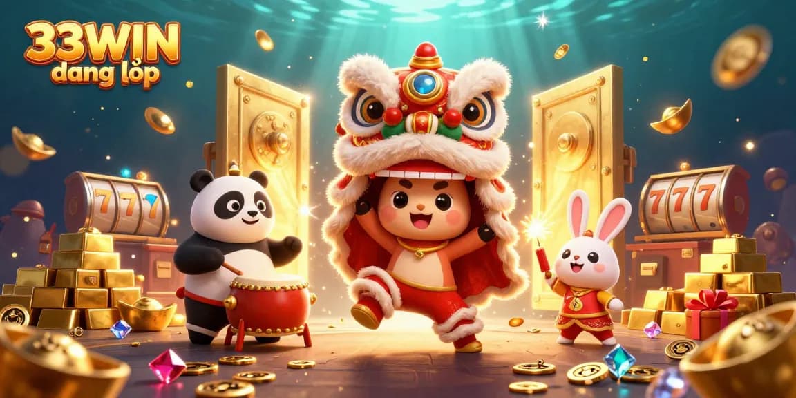 Engage in exciting action at 33WIN đăng nhập with vibrant characters, treasures, and dynamic gaming elements.