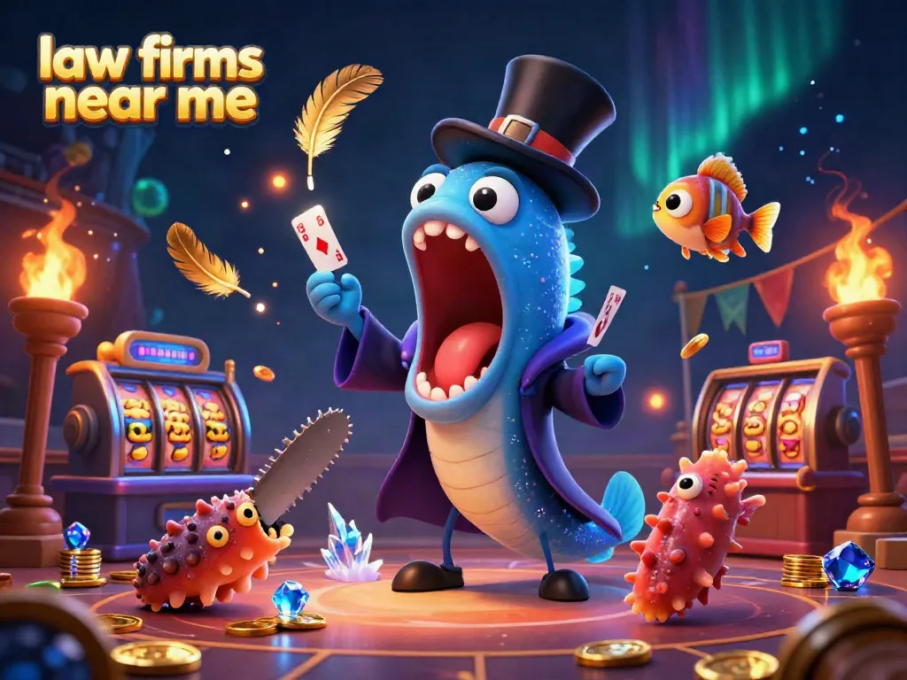 Engage in thrilling card tricks with law firms near me in a vibrant casino scene.
