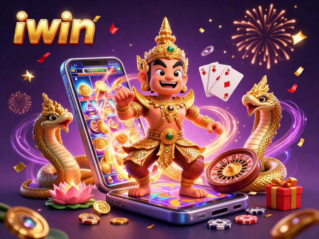 Join the game excitement at iwin with vibrant slot scenes and animated casino action.