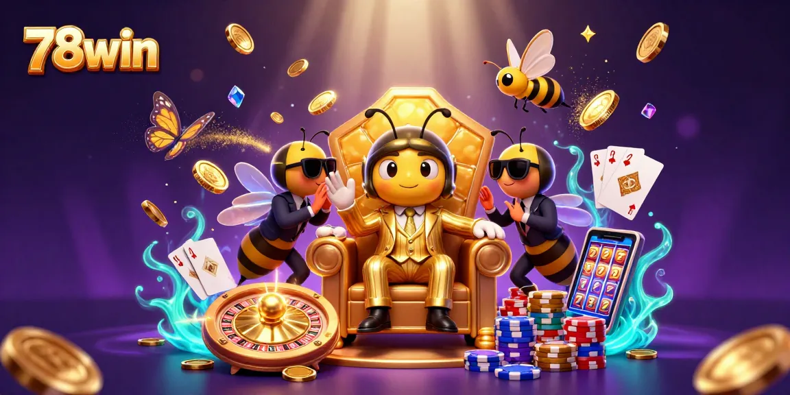 Experience thrilling gameplay at 78win with a vibrant 3D casino scene featuring jackpots and excitement.