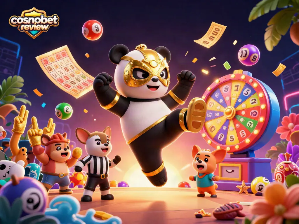 Engage with the exciting cosmobet review showcasing lively animated casino elements and characters!