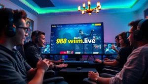 Exciting online gaming atmosphere showcasing 98winwin.live interface with enthusiastic players.