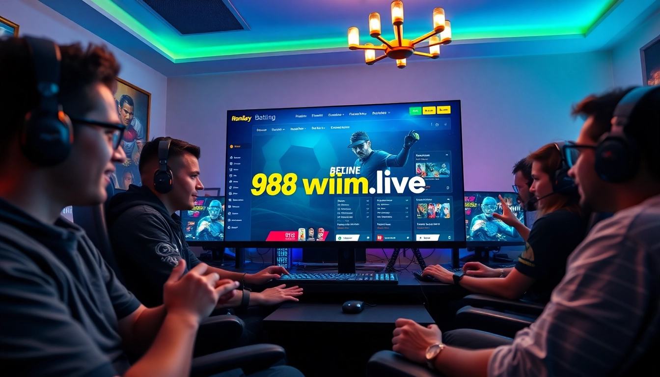 Exciting online gaming atmosphere showcasing 98winwin.live interface with enthusiastic players.