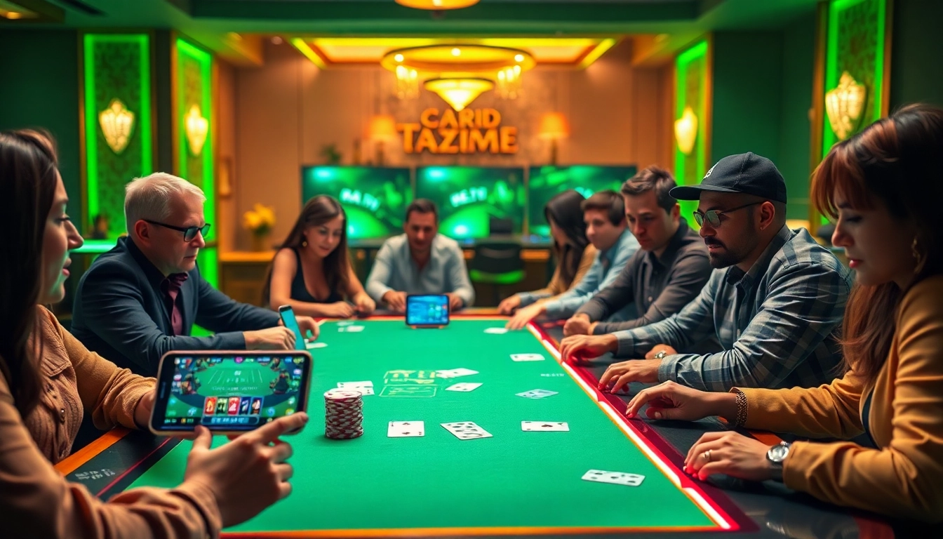 Engaging gaming scene from topgamebaidoithuong.mx showcasing players in action at a digital card table.