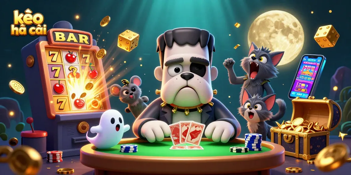 Experience thrilling gameplay at kèo nhà cái with dynamic characters and casino elements in this stunning illustration.