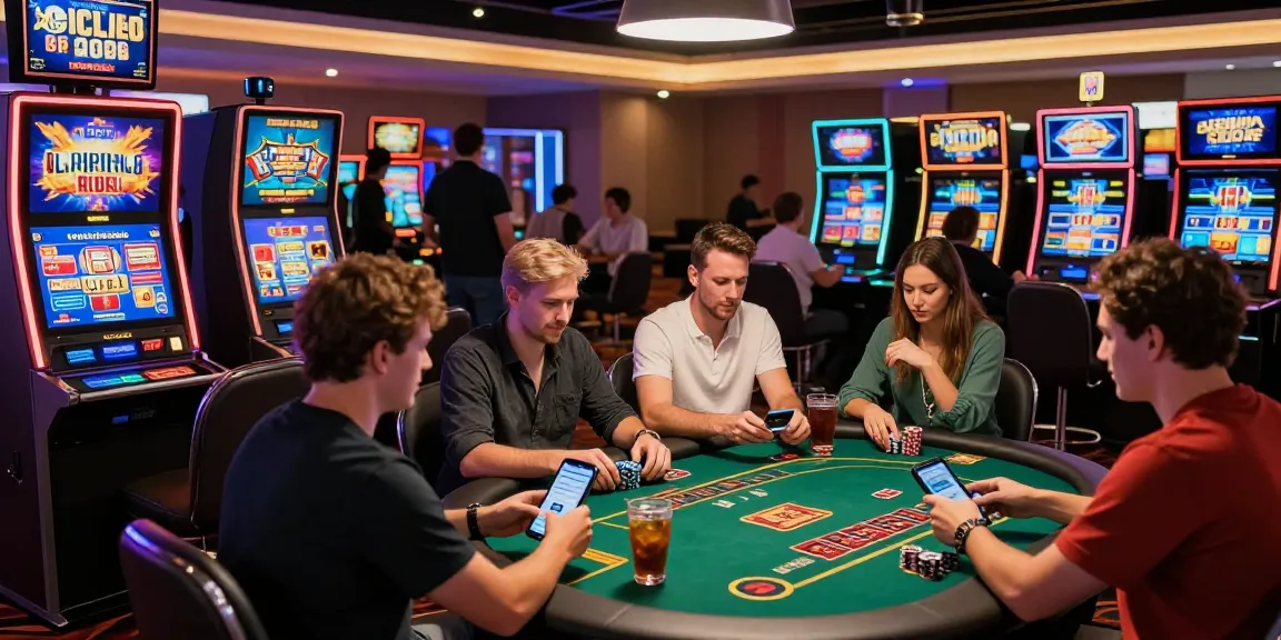Credit card gaming experience at https://jumpspace.org.uk with diverse players and vibrant atmosphere.