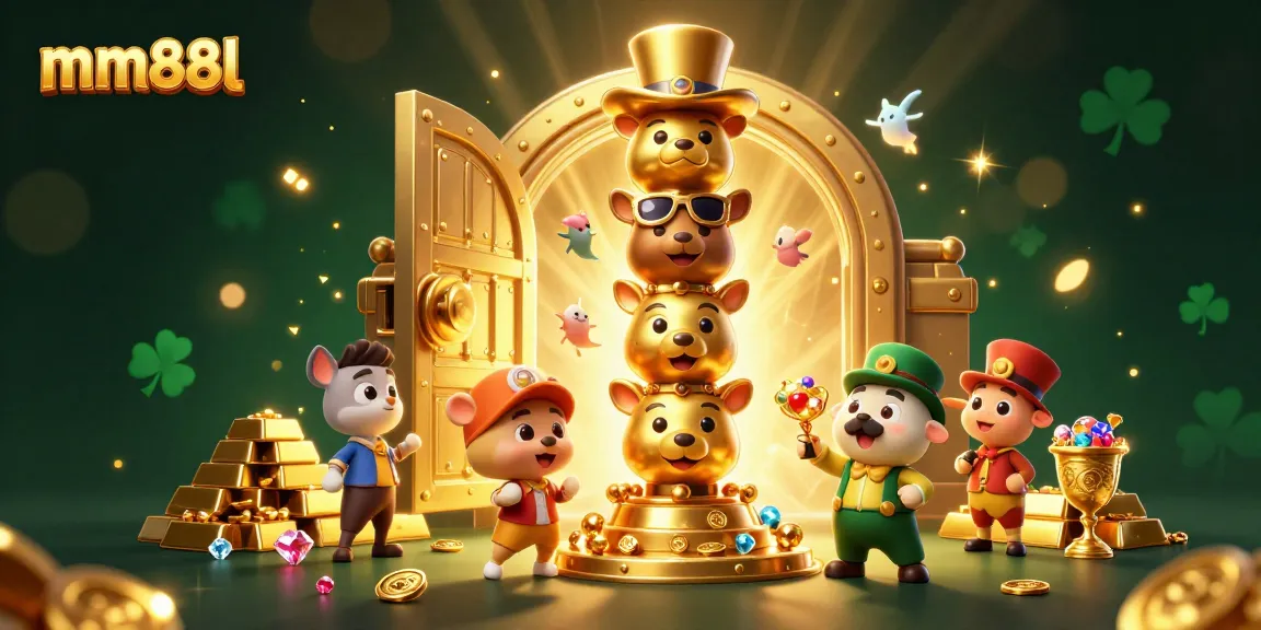 Experience winning moments at mm88l with vibrant casino-themed 3D illustration featuring exciting game elements.
