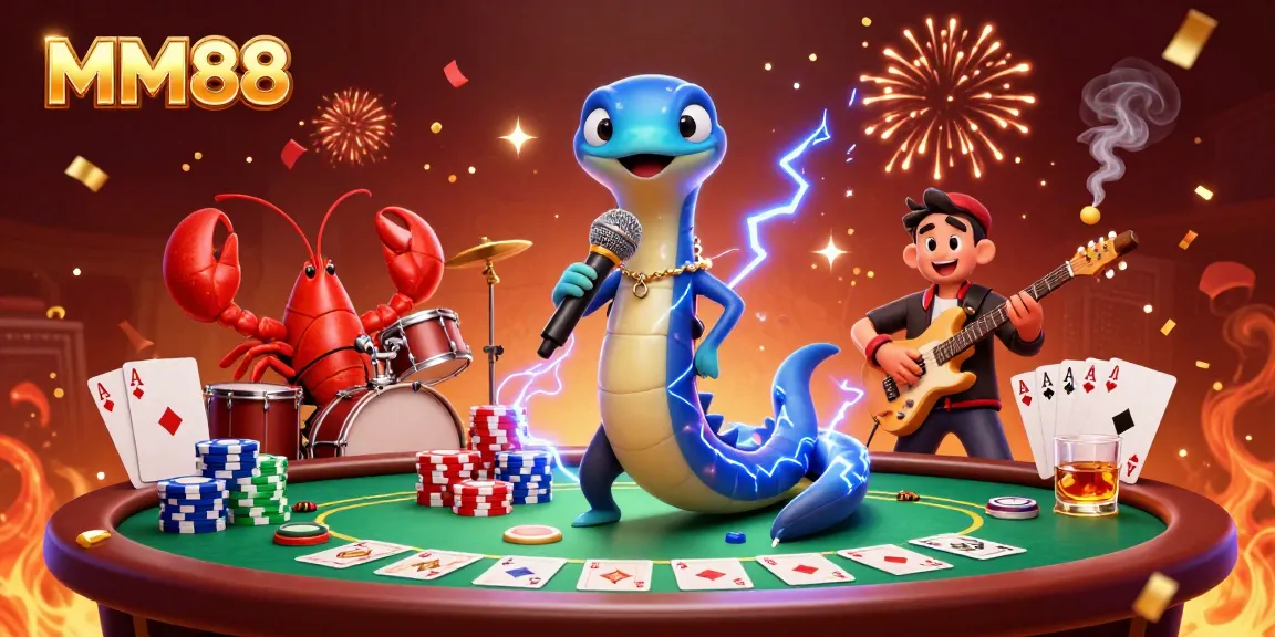 MM88 showcases an electric eel DJ and underwater band creating a lively casino atmosphere.