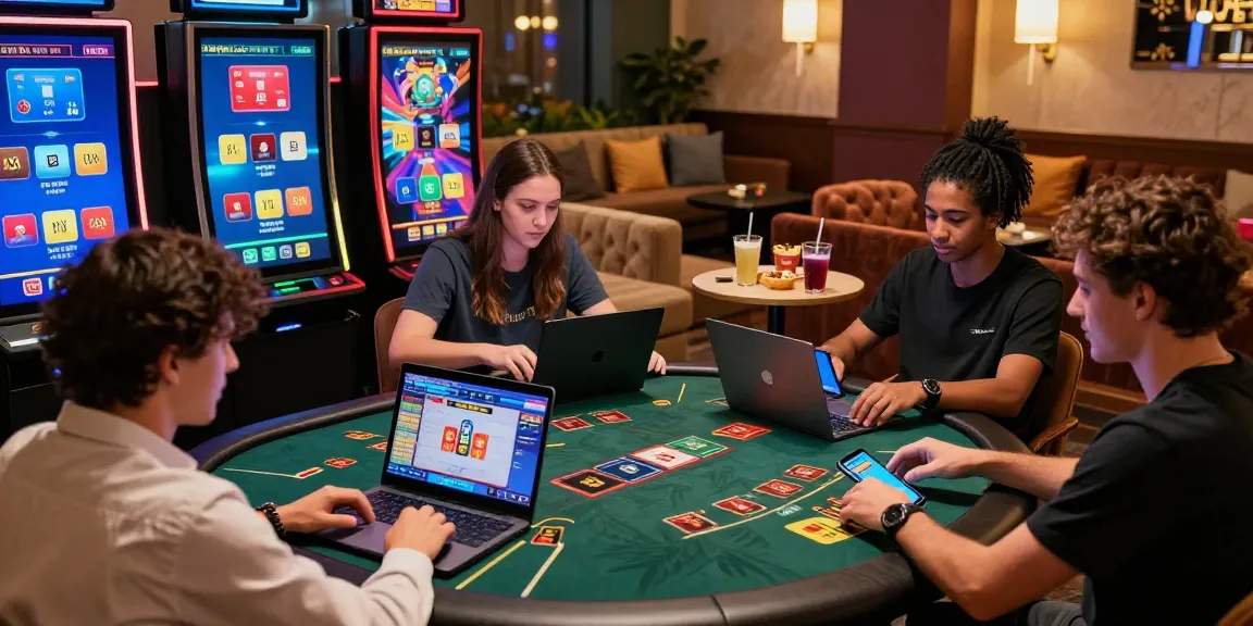 Engaged players at credit card casinos enjoying online gaming options