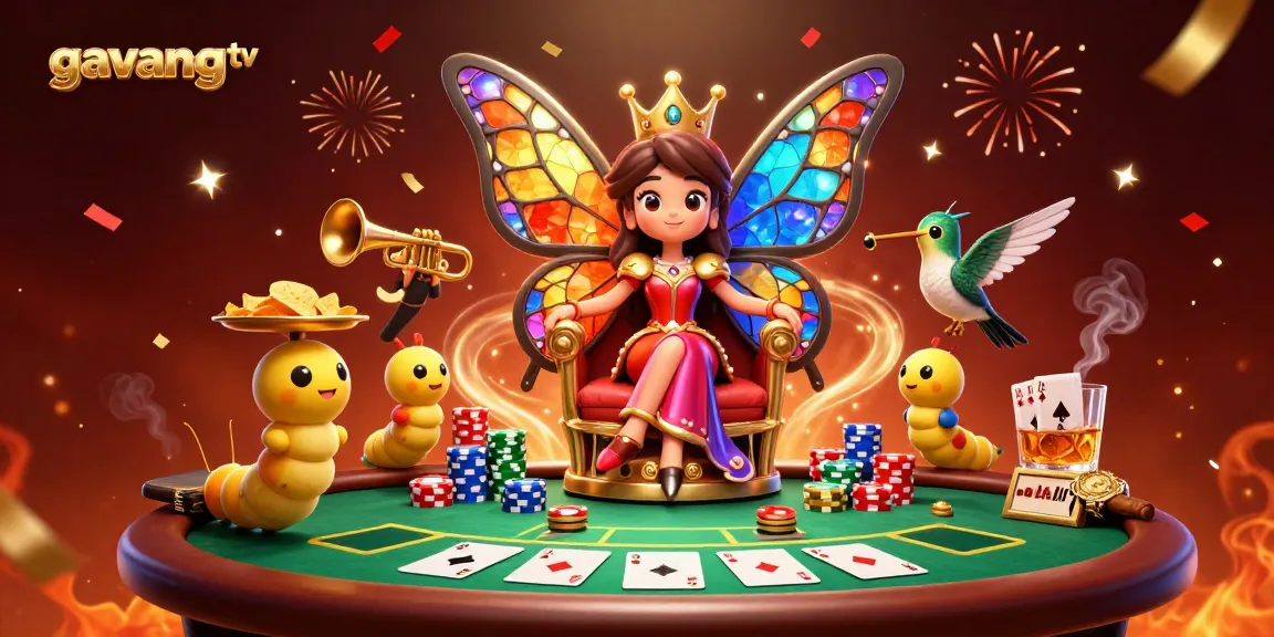 Experience the thrill of poker with the vibrant scene depicting gavangtv's casino magic.