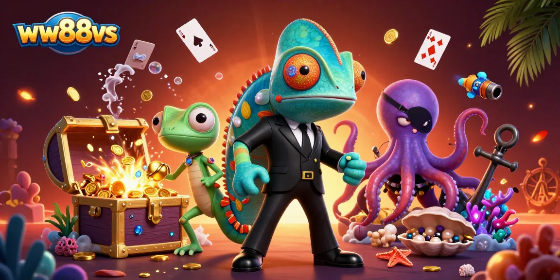 Engage in thrilling underwater adventures at ww88vs with vibrant casino elements and dynamic characters.