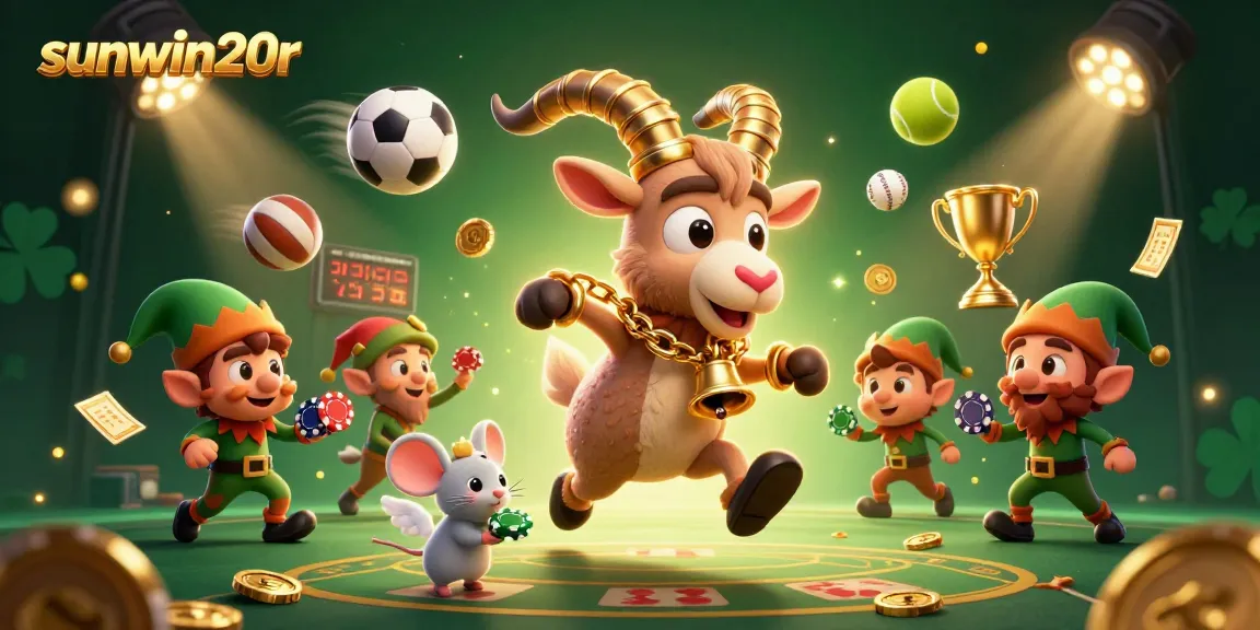 Experience thrilling gameplay at sunwin20r with Krampus and angel mouse amidst lively casino action.