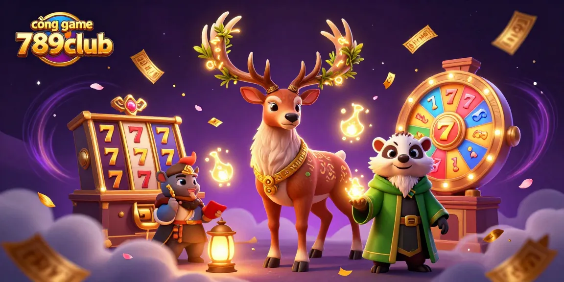 Engage with the cổng game 789club in this vibrant 3D illustration depicting thrilling casino action.